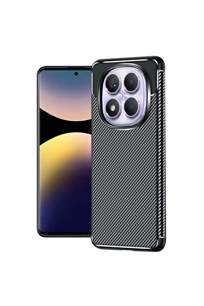 Techsuit Калъф за Xiaomi Redmi Note 14 Pro 4G, Карбонови влакна, черен - черен