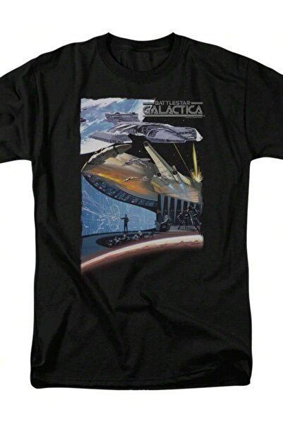 9TAY تي شيرت Battlestar Galactica Art T Shirt مرخص من المسلسلات التلفزيونية ا...