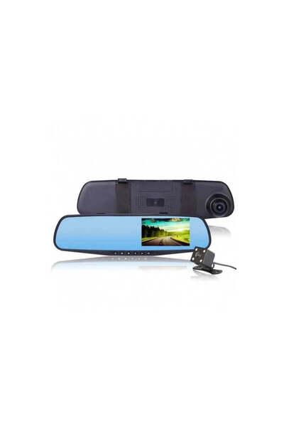 Promagg Двойна предна-задна DVR камера, тип огледало за обратно виждане, Full...