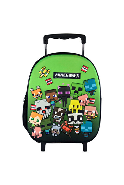 MINECRAFT Раница на колелца с 3D герои за детска градина, 32 см