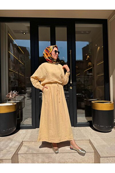 QOOQ STORE 26SS506 Bella Kadın Etek Taş Rengi