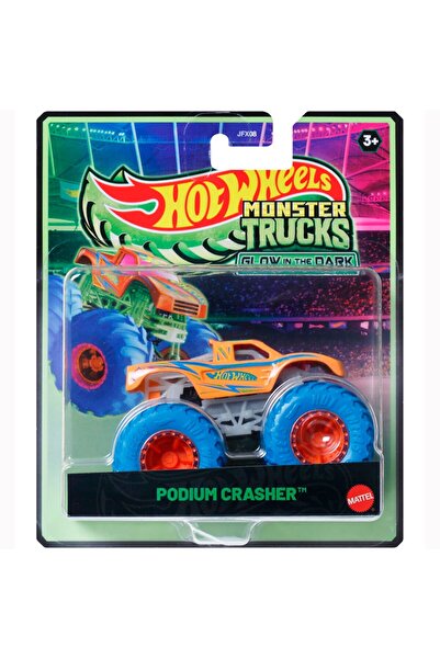 HOT WHEELS Mașină Hot Wheels, Monster Truck, Strălucitor în întuneric, Podium...