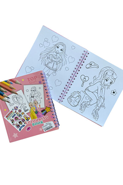 Kingdom of Books دفتر تلوين توب جيرل Top Girl Coloring Book