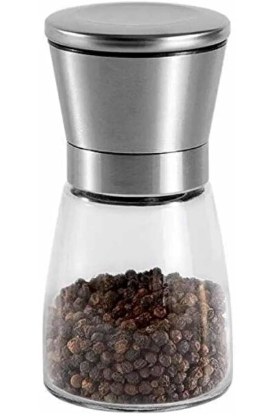 Yıldızan Salt & Pepper Mill Steel Cover - Glass Chamber 13 cm (Csm-130) 1302237