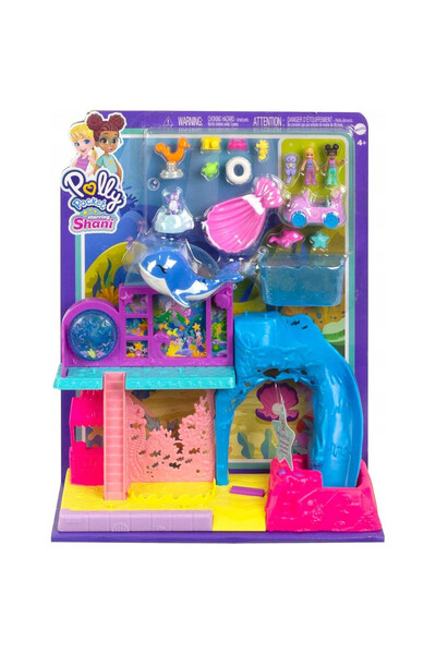 mattel POLLY POCKET ZESTAW AQUAPARK ZE ZJEDŻALNIĄ WODY PLAC ZABAW MINILALKI +...