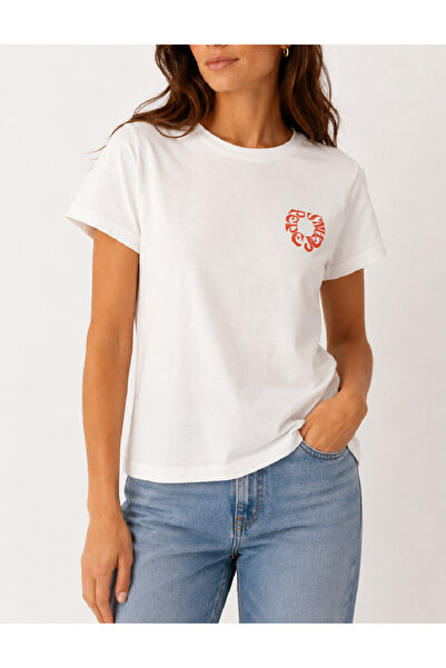Evendi T-Shirt - Λευκό - Χαλαρή εφαρμογή