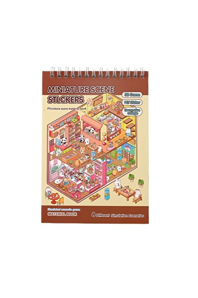 Choice1 كتاب ملصقات ثلاثية الأبعاد بتصميمات غرف صغيرة يمكنك صنعها بنفسك، ملصق...