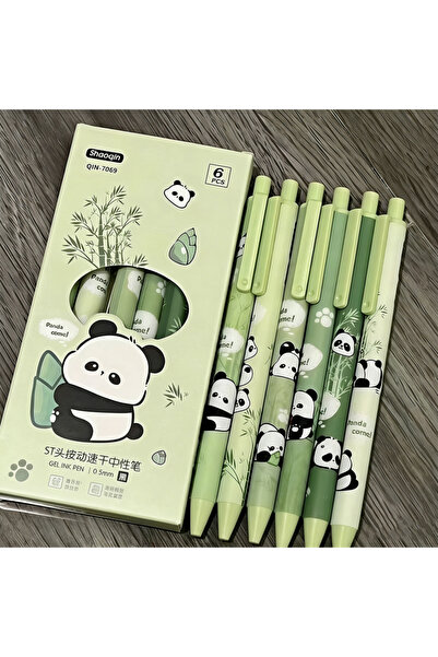 Choice 6Pcs 6Pcs/Set Cute Panda Gel Pens 0.5mm Quick Dry Smooth Writing Black...