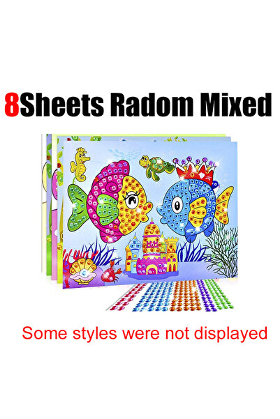 Choice1 8 Sheets 4-12Sheets Diamond Sticker Cute Cartoon Animal Style Assorte...