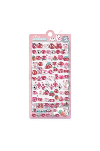 Choice1 BBW-54 Various Little Icons Stars Bow Animals Drop 3D Relief Stickers...