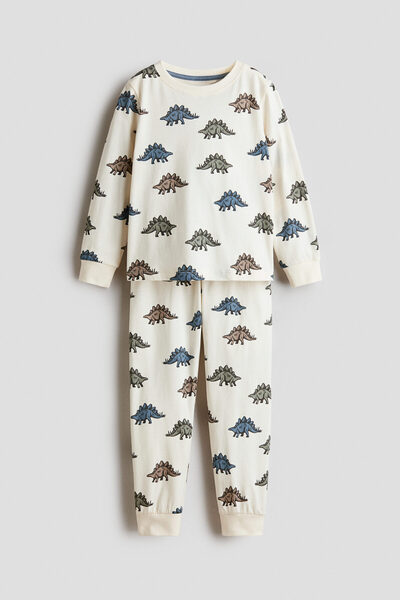 H&M Pamuklu ve Baskılı Pijama Takımı