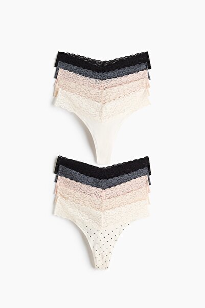 H&M 10'lu Dantel Thong Külot