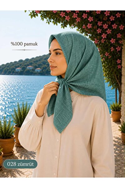 ÖZGÜRELLER وشاح مصنوع من القطن بنسبة 100%، مقاس 100×100 سم