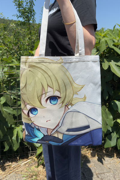 ZipZap Mika Genshin Impact V4 Double Sided Canvas Print Tote Bag Anime Bag