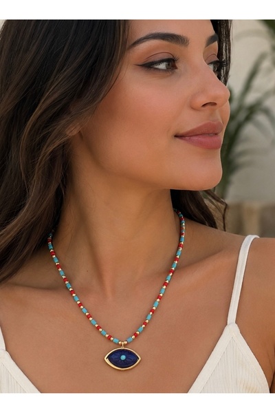 ANKA JEWELLRY Steel Necklaces - Turquoise - Bead