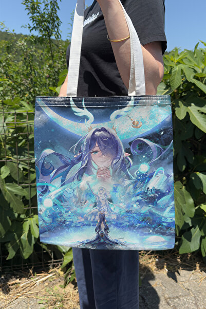 ZipZap Lauma Genshin Impact V2 Double-Sided Canvas Print Tote Bag Anime Bag