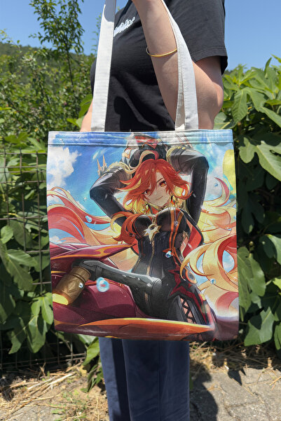 ZipZap Mavuika Genshin Impact V1 Double-Sided Canvas Print Tote Bag Anime Bag