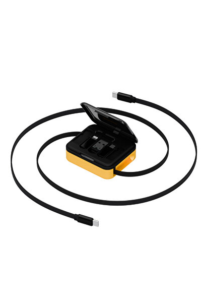 Energea X Bazic GoCharge Loop 5in1 Çoklu Dönüştürücülü Şarj Kablosu Seti - Sarı