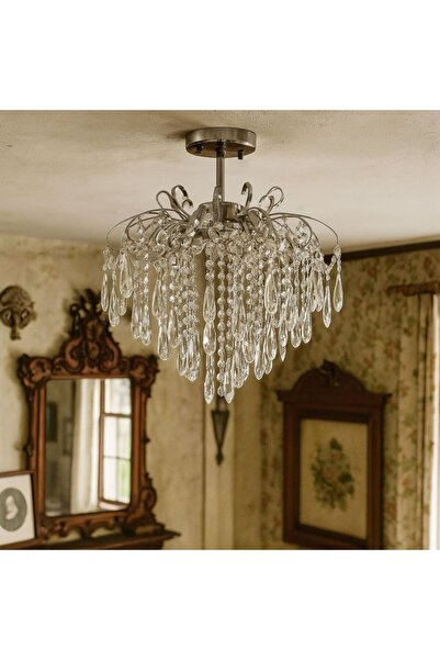 OEM Candelabru Cristal EDINBURGH Eleganza, 5xE27, Diametru 47cm, Crom Lucios