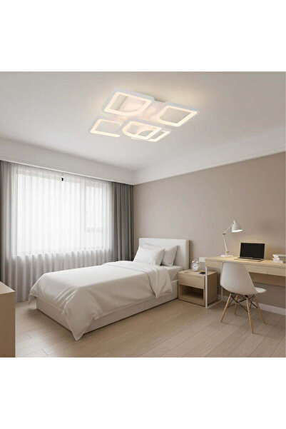 OEM LED полилей с дистанционно управление, ZOE, 5 квадрата, 96W, студена/топл...