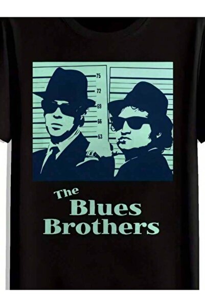 9TAY [تي شيرت بلوس] تي شيرت رجالي مطبوع عليه رسومات موسيقية من The Blues Brot...