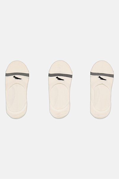 Anta Kids Boy 3 Pairs Brand Logo Invisible Socks, White
