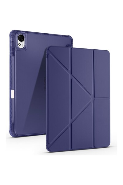 SilverCars Huawei Matepad 11.5 (2025) ile Uyumlu Tri-Folding Kılıf - Entegre ...