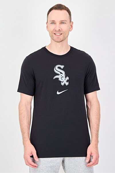 Nike x MLB Men Dri-Fit Short Sleeve Chicago White Sox Baseball T-Shirt, Black