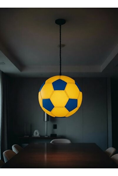 KAMER Sarı lacivert Futbol Topu Avize