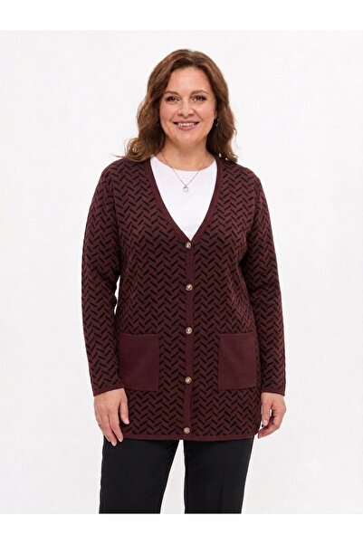 onno style women Classic Knitted Buttoned Jacket
