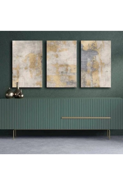 OEM Set de 3 tablouri decorative pe pânză, 3x45x70 cm, pânză 100% 2.8mm, ramă...