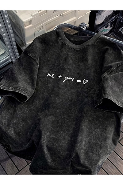 Pink Sky Unisex Oversize Vintage Washed Street Style Μόδα του δρόμου Βαμβακερ...