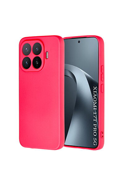 Techsuit Калъф за Xiaomi 17T Pro, SoftFlex, удароустойчива защита, фуксия