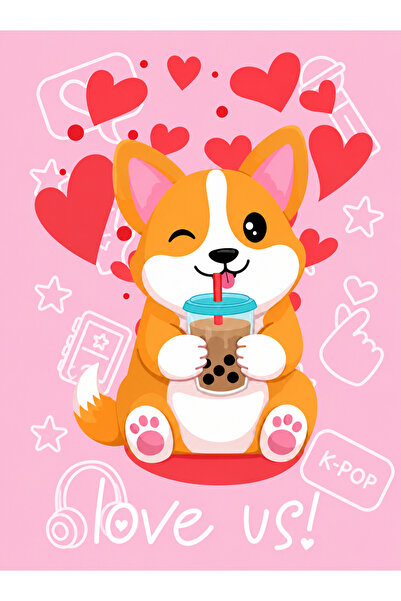 Strigo Caiet scolar STRIGO, Corgi Dog, A4, matematica, 60 file, hartie 70g FS...