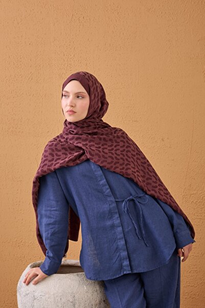 Silk Home Naia Cotton Shawl Lune Cherry Rotten