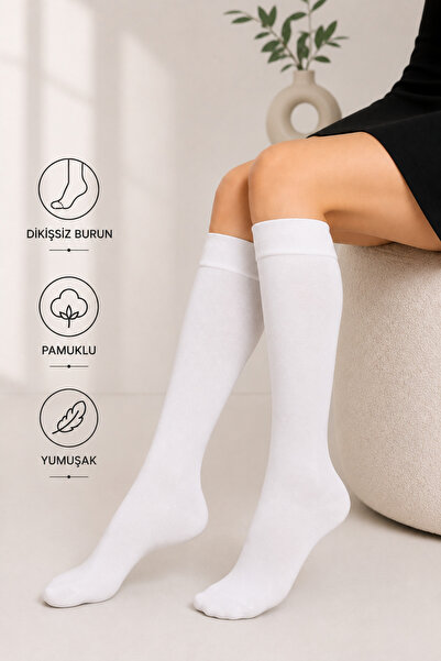 Ducks Socks جوارب نسائية طويلة من القطن الناعم بدون خياطة تصل إلى أسفل الركبة...