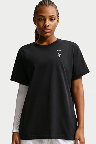 Nike Just Do It Women's Casual Black Oversize Tshirt Pamuklu Kadın Geniş Kalı...