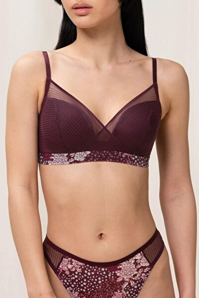 Triumph Sutiene - Vișiniu - Cu model floral