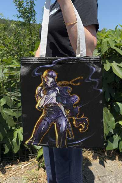 ZipZap Black Lagoon V5 Summer Winter Double-Sided Canvas Print Tote Bag Anime...
