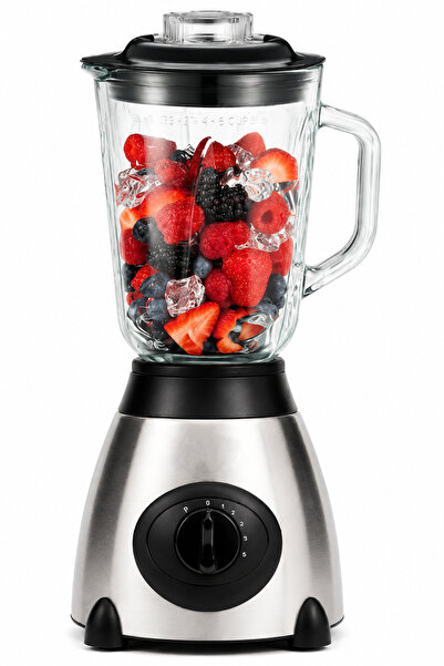 LEIHMANN Blender de masă LEIHMANN, 1000W, vas din sticlă 1.5L, 5 viteze + Pul...