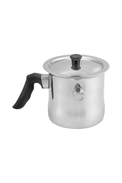 King Oala din inox cu capac pentru fiert lapte, budinca sau creme cu fluier s...