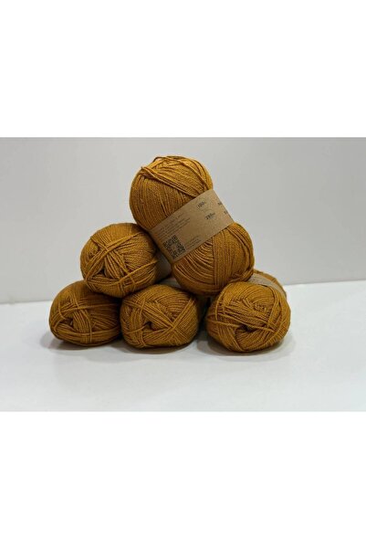 DmrTuhafiye İhraç Fazlası Low Pill-fiber El Örgü ipi - 500gr - Hardal