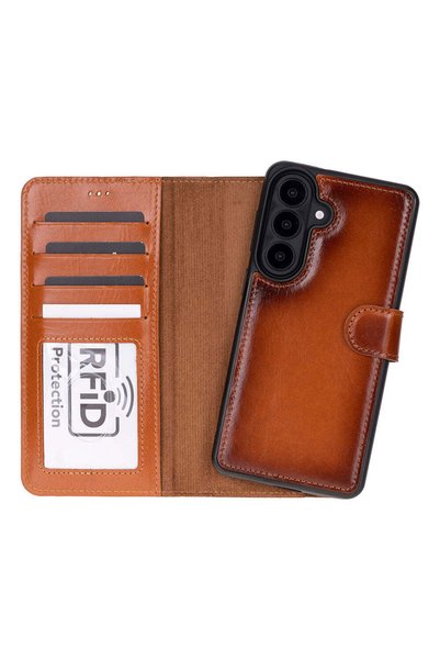 BloominBag Monte soft tan samsung galaxy s26 (6.3") genuine leather removable...