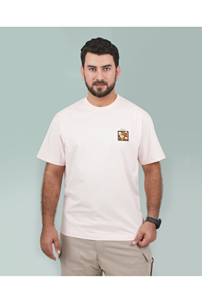 Finelook Men’s Solid T-Shirt – Cross-Stitch Pattern with Minimal Front & Back...