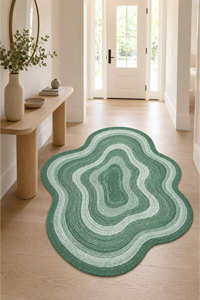 HALISHOP Non-Slip Base Machine Washable Chenille Woven Rug