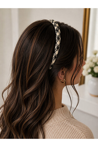 Bymiel Women's Knitted Patterned Thick Crown – Stylish Hair Crown for Daily Use