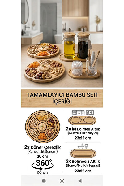Dolduran Dekor TAMAMLAYICI BAMBU SETİ