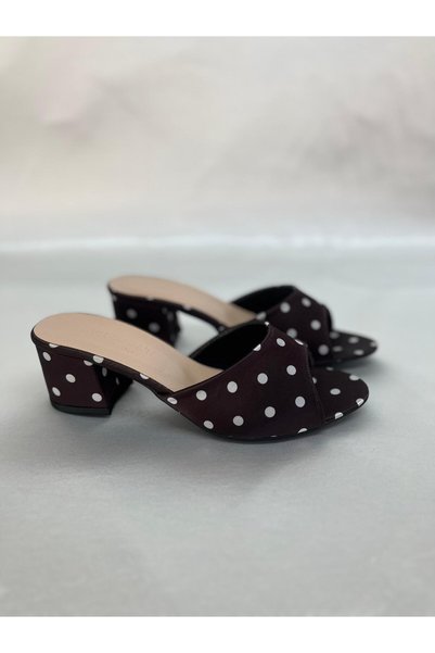 mee looa'n collection نعال نسائية بكعب سميك منقط