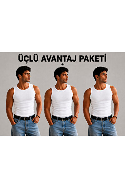 Livik Slimfit Halter Neck Ribbed Men's Athlete Singlet Flexible Fabric Struct...