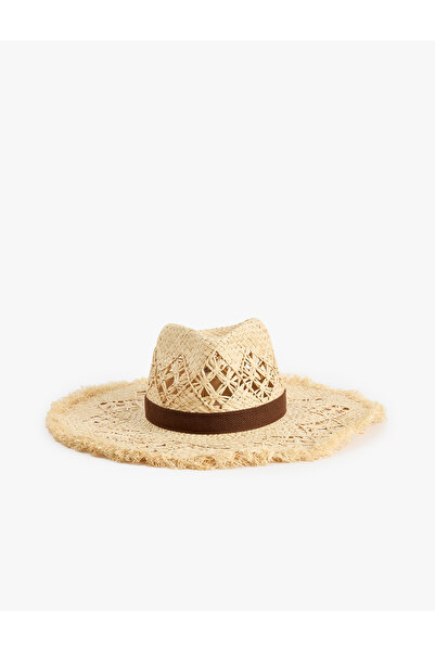 Koton Straw Hat with Band Detail